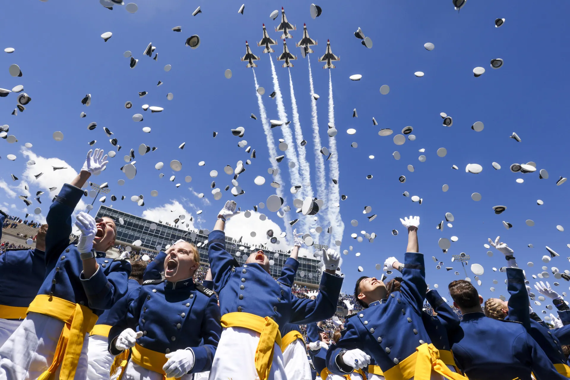 A icônica Capela dos Cadetes na Academia da Força Aérea dos Estados Unidos em Colorado Springs.
