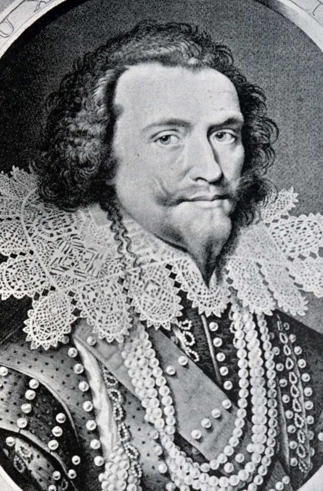 Detalhe de uma carta histórica, simbolizando a correspondência íntima entre o Rei Jaime e George Villiers.