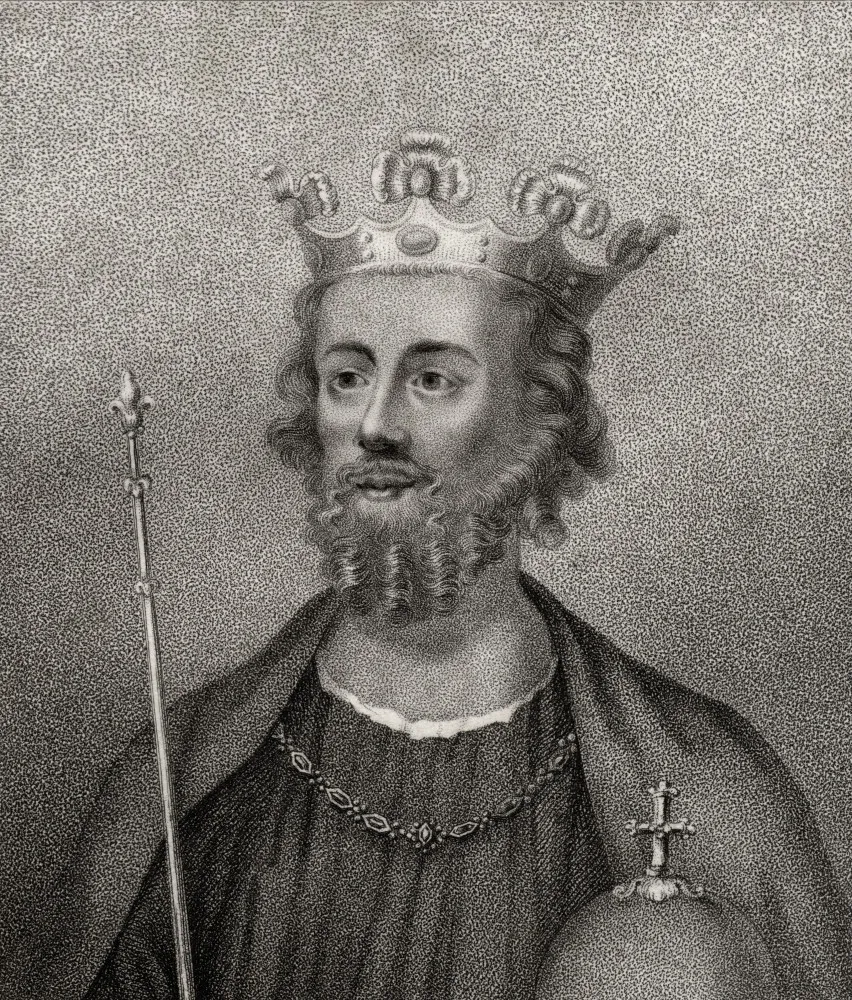 Retrato histórico do Rei Eduardo II da Inglaterra.