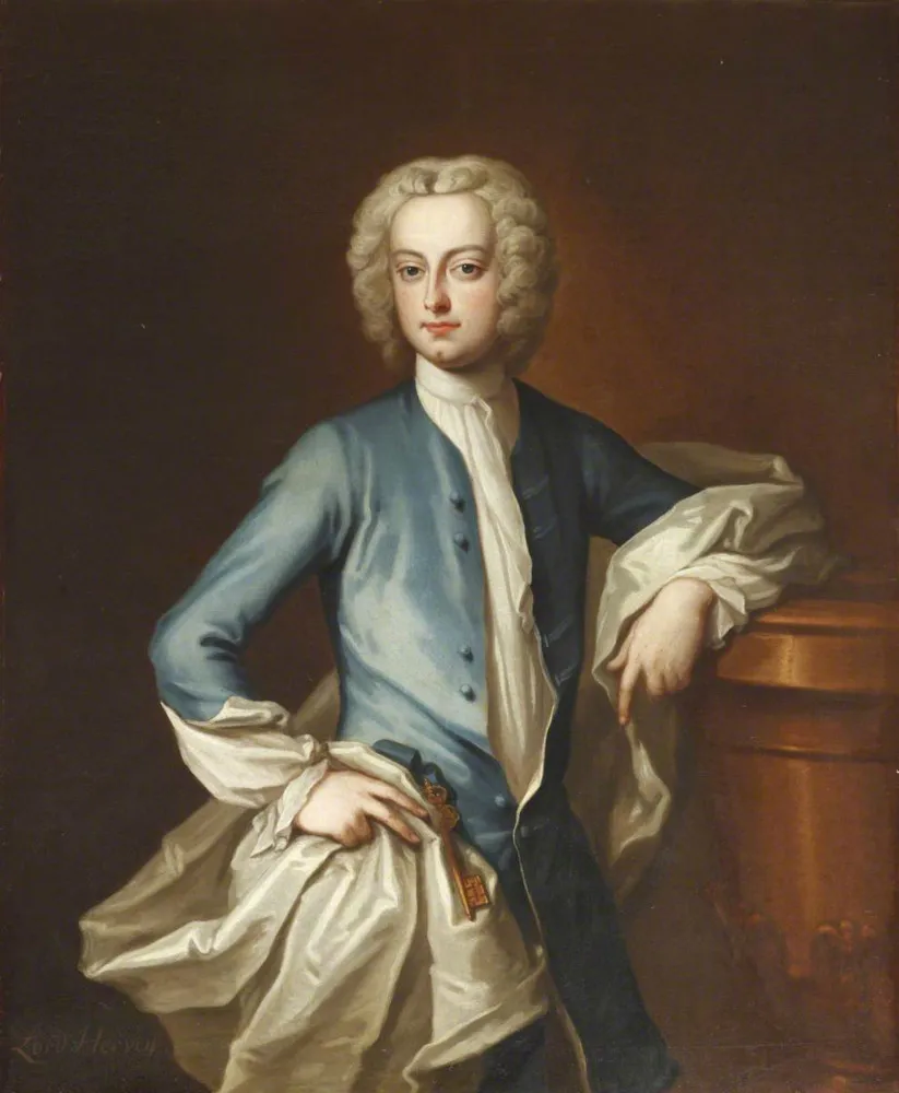 Retrato de John Hervey, 2º Barão Hervey, um conhecido cortesão inglês.