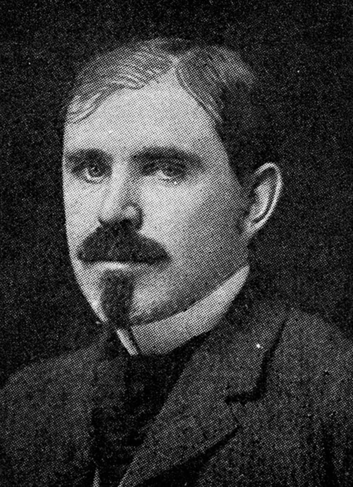 Foto antiga em preto e branco de Earnest Elmo Calkins, um executivo de publicidade.