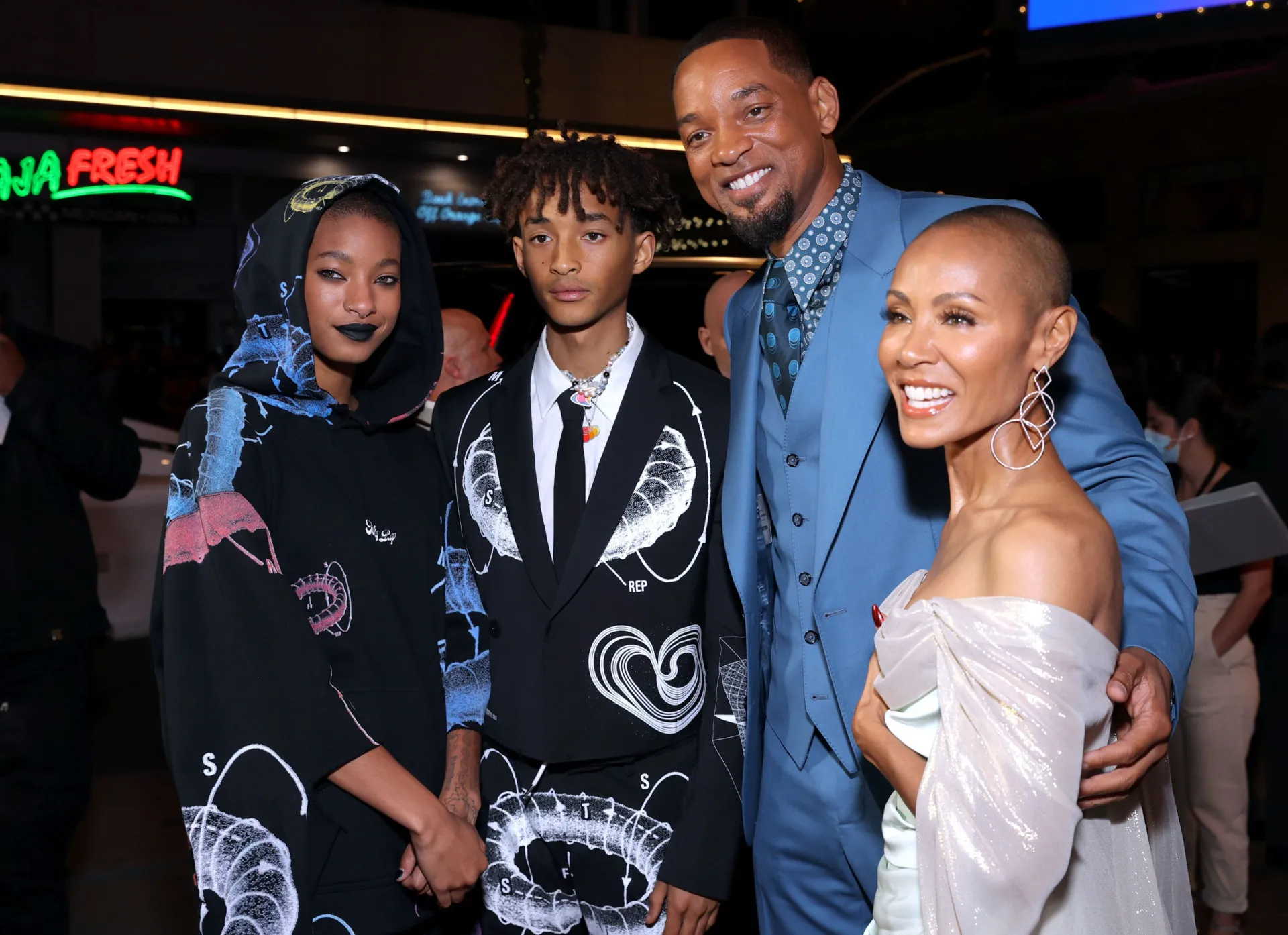 Os irmãos Jaden e Willow Smith, filhos de Will e Jada Pinkett Smith.