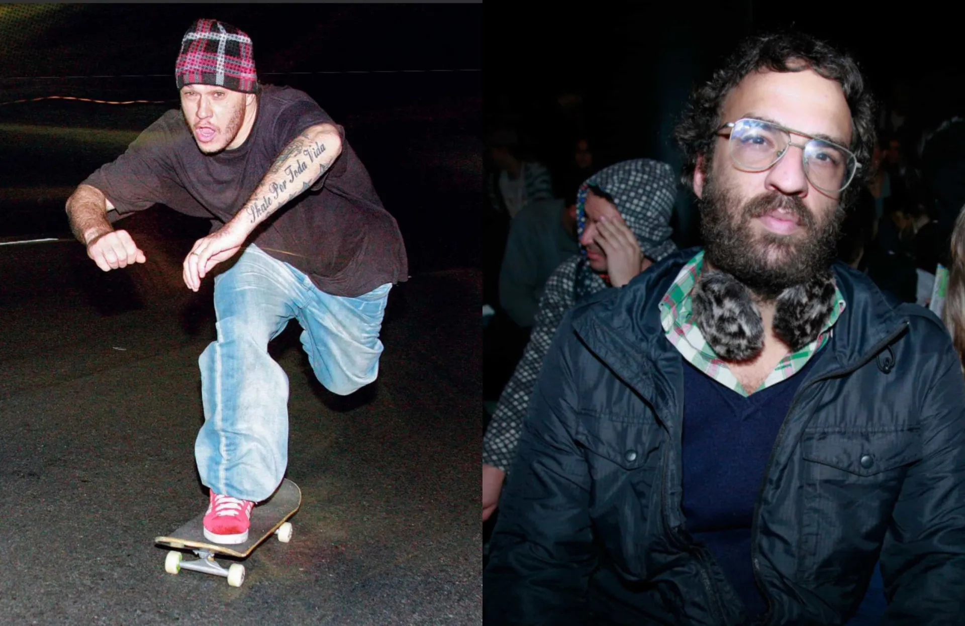 Montagem com fotos de Chorão, do Charlie Brown Jr., e Marcelo Camelo, do Los Hermanos.