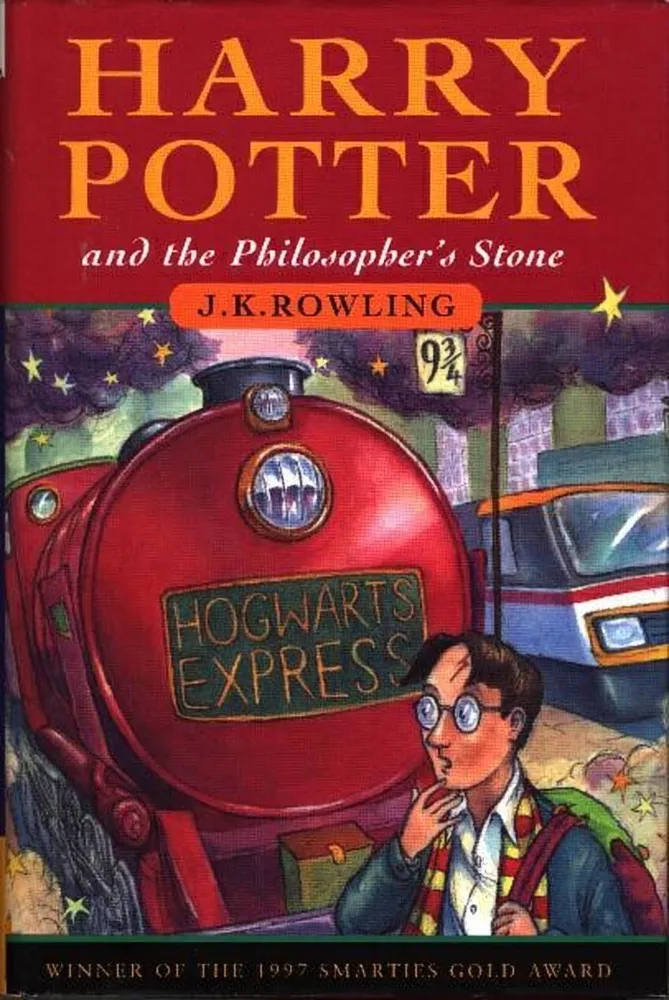 J. K. Rowling em um evento de lançamento de um dos livros de Harry Potter.
