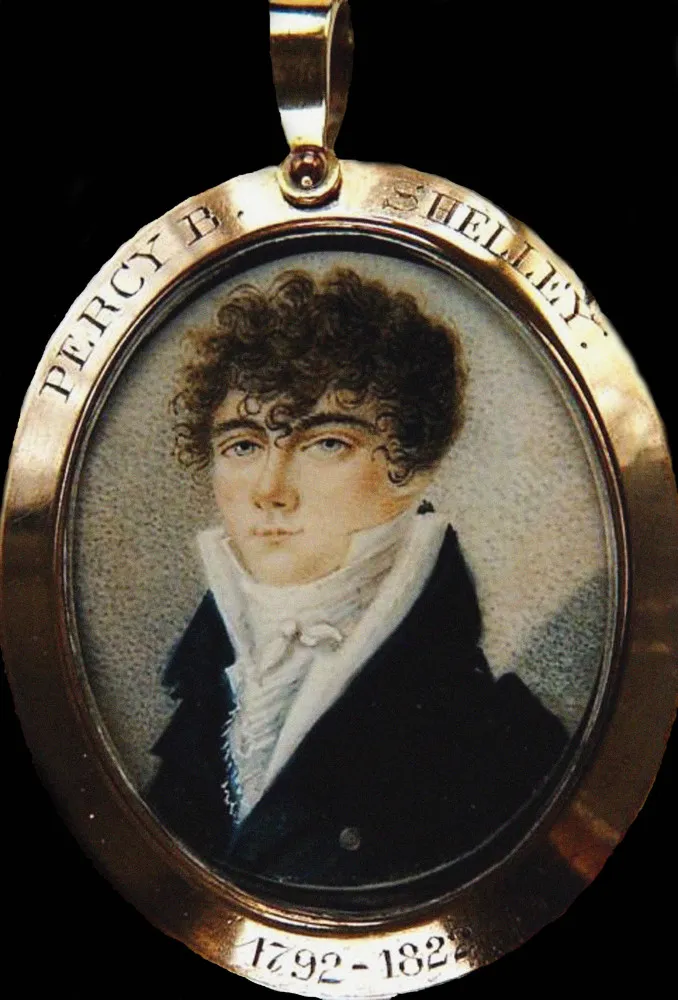 Pintura retratando a cremação de Percy Bysshe Shelley na praia.