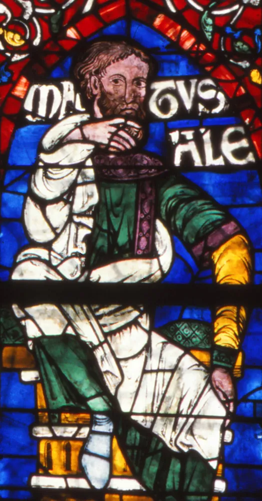 Vitral na Catedral de Canterbury retratando a figura de Matusalém, o homem mais velho da Bíblia.